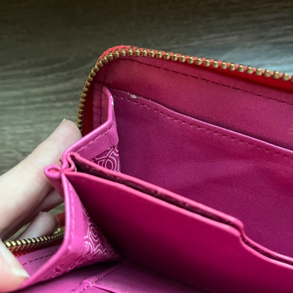 Stella & Dot Coral Red Wristlet Clutch Wallet - Picture 11 of 12